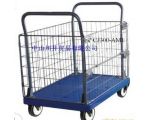 倉(cāng)庫(kù)帶網(wǎng)手推車車間帶網(wǎng)平板車網(wǎng)架置物CJ300鐵架車靜音移動(dòng)