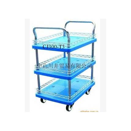 車間多層手推車倉(cāng)庫(kù)塑料工具架汽修工具移動(dòng)置物架萬(wàn)向輪靜音